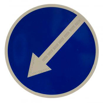 Светодиодный знак 4.2.2 «Объезд препятствия слева» (диаметр 700 мм)